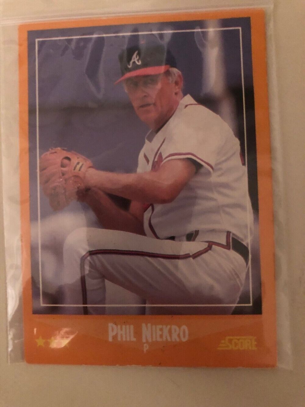 Phil‎ Niekro MLB HOF Atlanta Braves Score Baseball Card Near Mint #555 Last Card